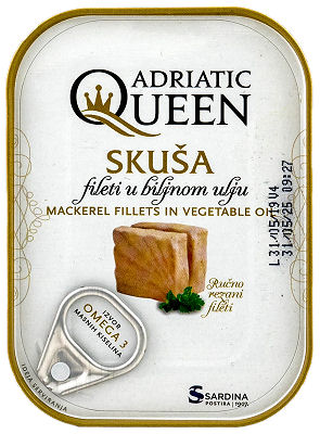 ADRIATIC Q.SKUSA FILETI IN VEGETABLE OIL 105 G