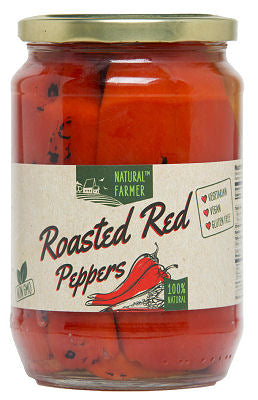 NATURAL FARMER ROASTED RED PEPPERS 720 G