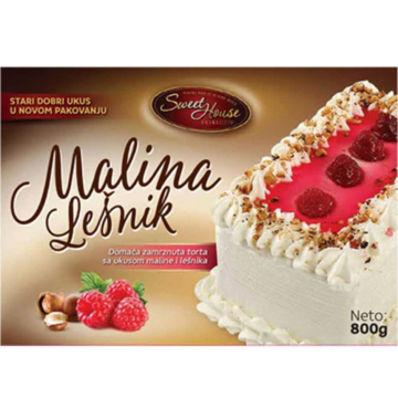 SWEET HOUSE RASPBERRY AND HAZELNUT TORTA 800 G