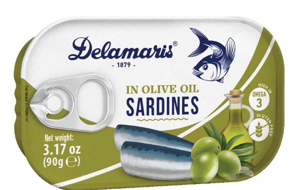DELMARIS SARDINES IN OLIVE OIL 90G