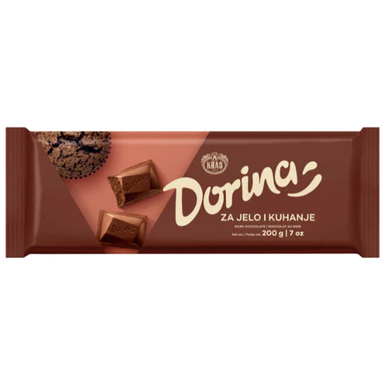 KRAS DORINA BAKING CHOCOLATE 200 G (Dark Bar)