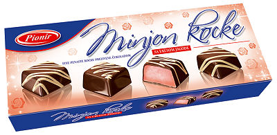 PIONIR MINJON KOCKE STRAWBERRY FLAVOUR  260 G