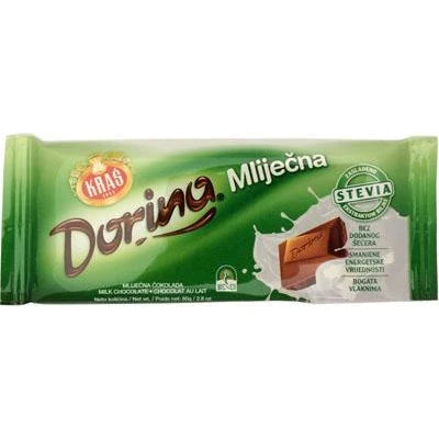KRAS CHOCOLATE DORINA SUGAR FREE MILK 80G