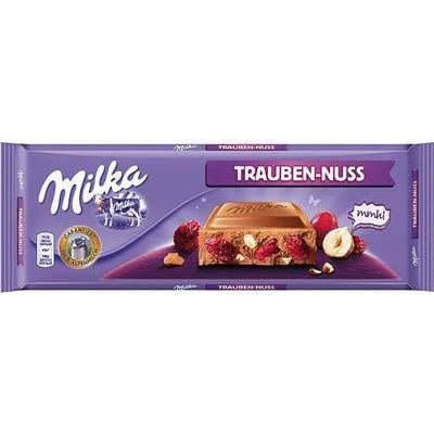 MILKA HAZELNUT & RAISIN CHOCOLATE 300 G