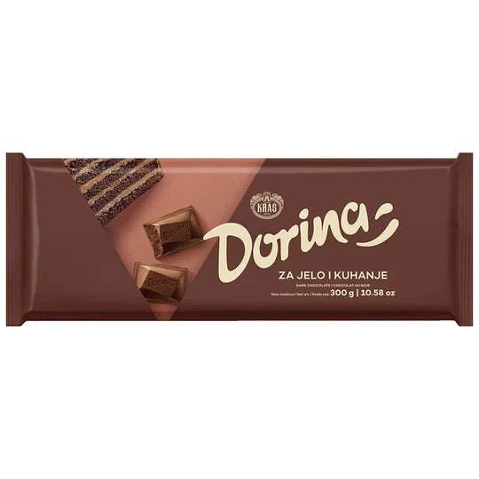 KRAS DORINA BAKING CHOCOLATE 300 G (Dark Bar)