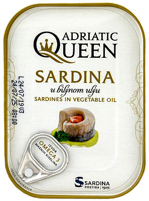 ADRIATIC Q.SARDINES IN VEGETABLE OIL 105 G