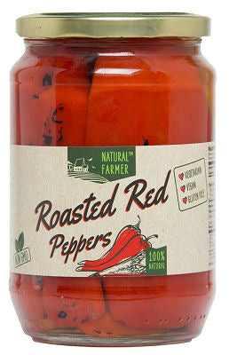 NATURAL FARMER ROASTED RED PEPPERS 720 G