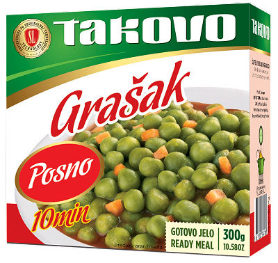 TAKOVO LENTEL PEAS POSNO READY TO EAT 300 G