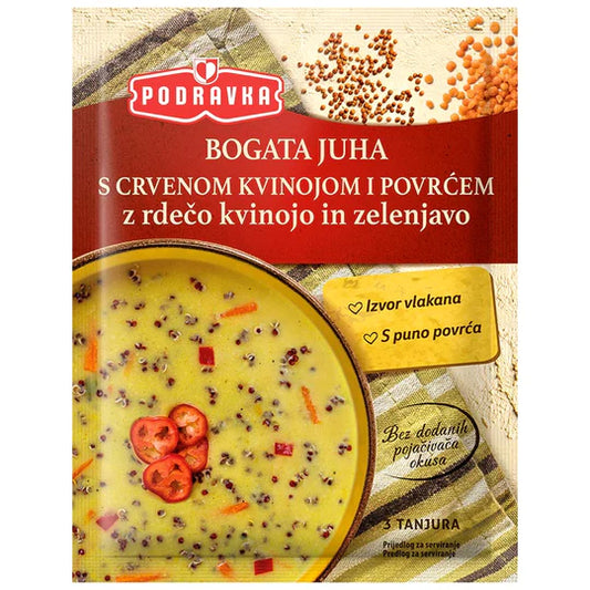 PODRAVKA HEARTY VEG.SOUP RED QUINOA 70G