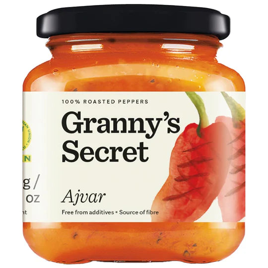 GRANNYS SECRET AJVAR ROASTED PEPPERS -MILD 550 G