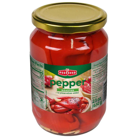 PODRAVKA ROASTED RED PEPPERS 650G