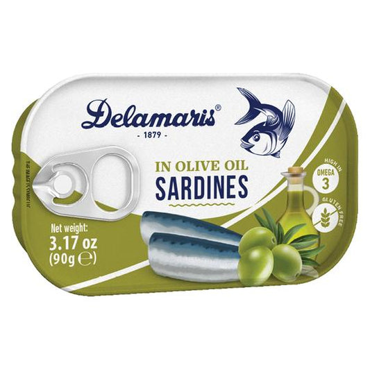 DELAMARIS SARDINES IN OLIVE OIL 125 G