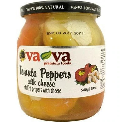VAVA TOMATO PEPPERS WITH CHEESE 540G