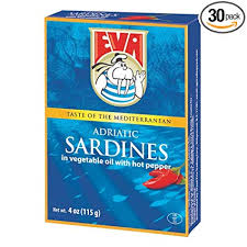 PODRAVKA EVA SARDINES IN VEG.OIL W/HOT PEPPER 115 G