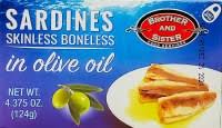 B & S SARDINES IN OLIVE OIL 125 G