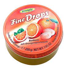 FINE DROPS HARD CANDY ORANGE 200G