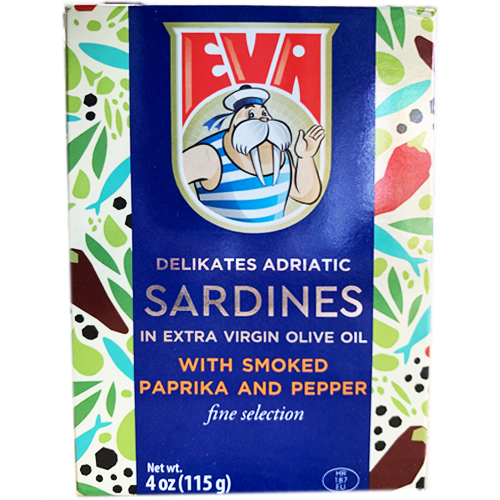 PODRAVKA EVA SARDINES WITH SMOKED PAPRIKA & PEPPERS 115G